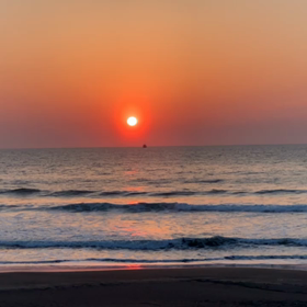 4月6日千葉北、東浪見の朝の波の画像