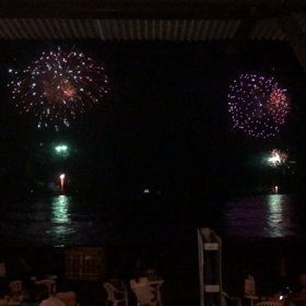 湯河原温泉海上花火大会。の画像