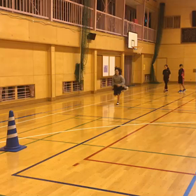 川越小 走り幅跳び練習(体育館)③の画像