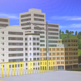 新幹線の車窓の画像