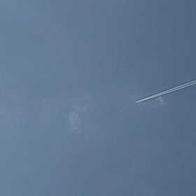 飛行機雲の画像