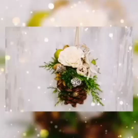 クリスマス・名古屋瑞穂区フラワー教室ブロッサ・オーナメント手作り体験の画像