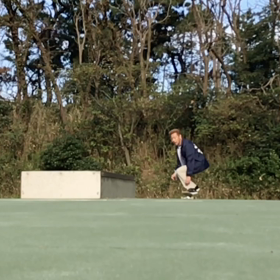 通勤途中のスケート　　その2 カーブボックス とレールの画像