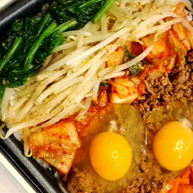 ホットプレートでビビンバ。の画像