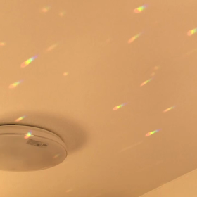 朝から虹の画像