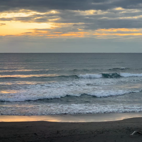1月31日千葉北、東浪見の朝の波の画像