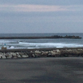 1月12日千葉北、東浪見の朝の波の画像