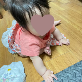 【娘の成長記録】ずり這いからお座りの画像