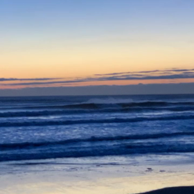 1月21日千葉北、東浪見の朝の波の画像