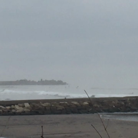 9月17日千葉北、東浪見の朝の波の画像