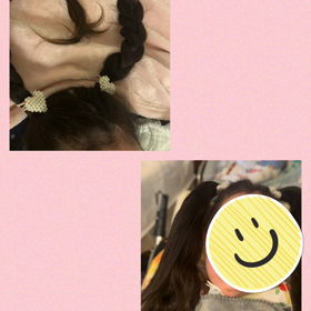 長い髪の毛にバイバイの画像