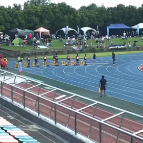 チャレンジトライアル男子100m決勝①の画像