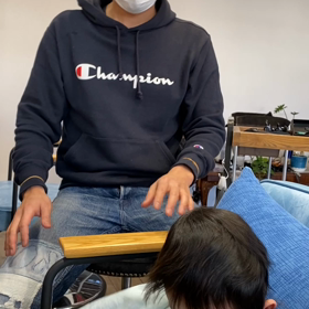 次男初カットの画像