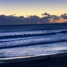 1月25日千葉北、東浪見の朝の波の画像