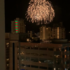 2019ハワイ旅行 ニューイヤー花火の画像