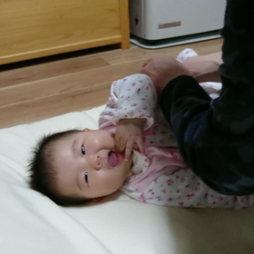 2018.3.11 初めて寝返りうったよ！の画像