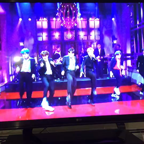 アメリカの生放送人気番組でbtsの画像
