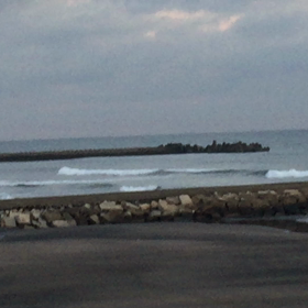 1月23日千葉北、東浪見の朝の波の画像