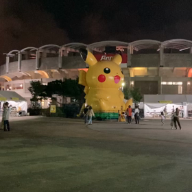 きのうも見てきたドローンショーの画像