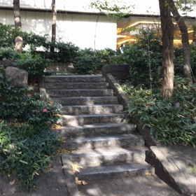 西新宿の小さな階段と風の画像