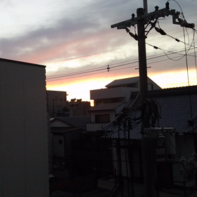大阪市内の夕焼け☆☆☆の画像