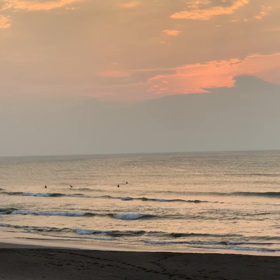 7月28日千葉北、東浪見の朝の波の画像