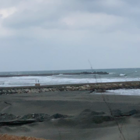 2月26日千葉北、東浪見の朝の波の画像