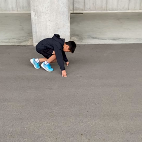 雨の中の自主練の画像