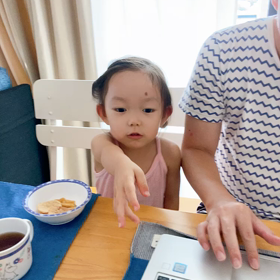 今日の父娘(あさ・ひる)の画像