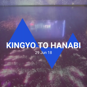 金魚と花火の画像