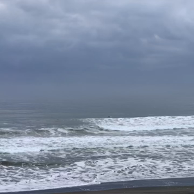3月1日千葉北、東浪見の朝の波の画像