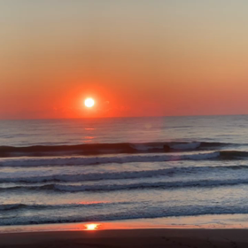 3月24日千葉北、東浪見の朝の波の画像