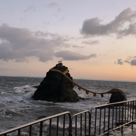 早朝の二見興玉神社♡の画像