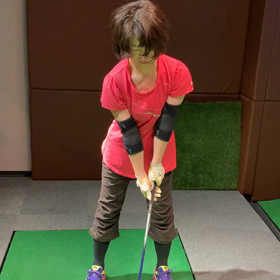 優勝者のハーフスイングの画像