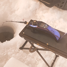 桧原湖氷上ワカサギ釣りの画像