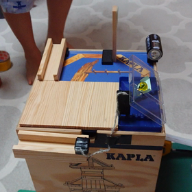 久しぶりのピタゴラ装置～息子作の画像