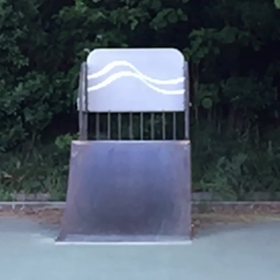 今朝のオイラの横乗りサーフスケートの画像