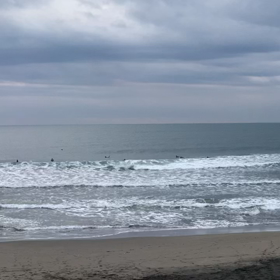 12月27日千葉北、東浪見の朝の波の画像