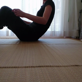 腹筋遊び？の画像