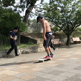 今朝のスケート風景の画像