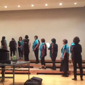 舞台での練習です。の画像