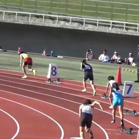 チャレンジカップ女子リレー３組目 ゴール付近動画の画像