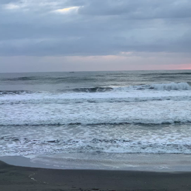 2月12日千葉北、東浪見の朝の波の画像