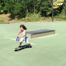 今朝の横乗りもスケートの画像