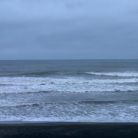 10月14日千葉北、東浪見の朝の波の画像