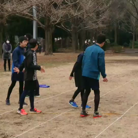 リレー練習(その場バトン)①の画像