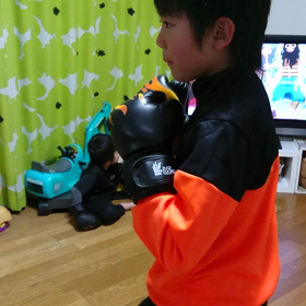 長男くんのパンチ力やばし‼️の画像