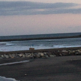 1月25日千葉北、東浪見の朝の波の画像