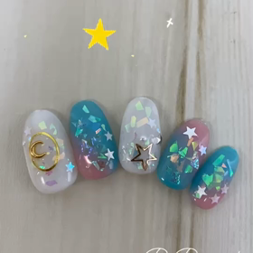 七夕ネイルの画像