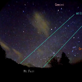 ふたご座流星群タイムラプス動画 (スマホで撮る星々)の画像